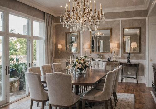 Dining room interior design and furniture selection