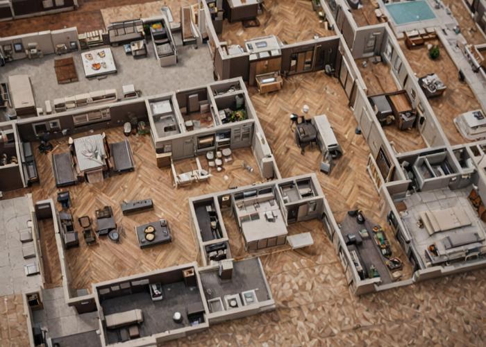 Design development with floor plans and 3D renderings