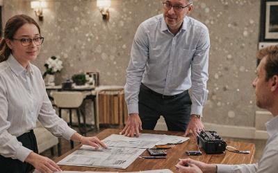 Interior design consultation session
